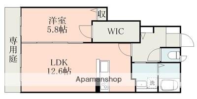 RIZELL A(1LDK/1階)の間取り写真