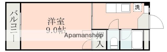 イーストレジデンス(1K/1階)の間取り写真