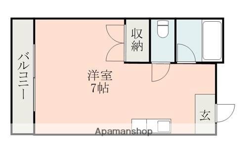 バーディーハイツ(ワンルーム/3階)の間取り写真