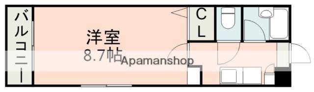 ロフティ藤崎(1K/2階)の間取り写真