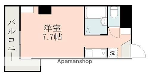 ルフェール熊本通町(ワンルーム/5階)の間取り写真