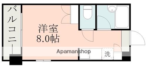 ハウベスト1番館上熊本(ワンルーム/7階)の間取り写真