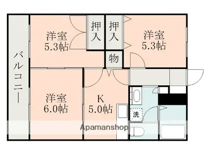 ヴィラM・Sコンフォート(3K/3階)の間取り写真