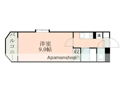 グランドールハイム(1K/3階)の間取り写真