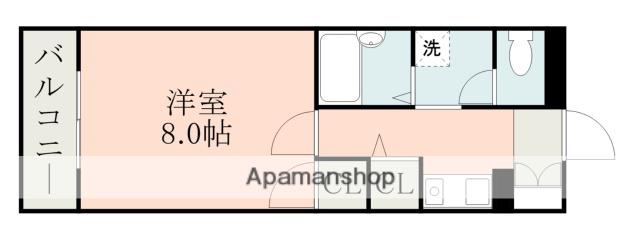 コテージ尾ノ上(1K/2階)の間取り写真