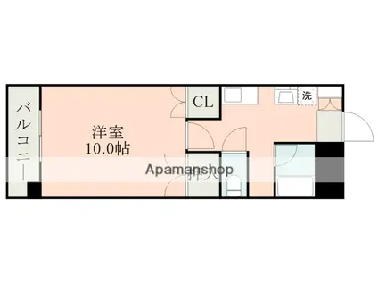 グランド・バッハ(1K/1階)の間取り写真