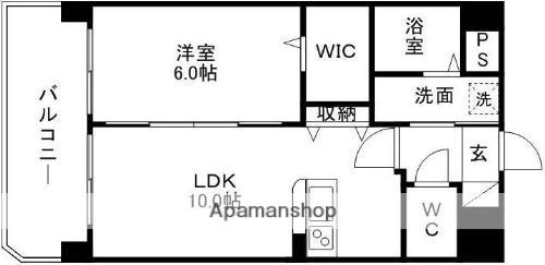 デュアラス・ファースト(1LDK/1階)の間取り写真