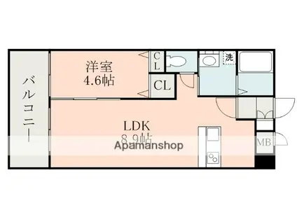 S-FORT平成けやき通(1LDK/5階)の間取り写真