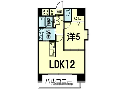 VIENTO南高江(1LDK/3階)の間取り写真
