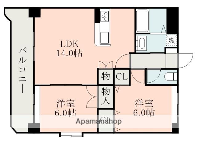 パディーフィールド21(2LDK/3階)の間取り写真