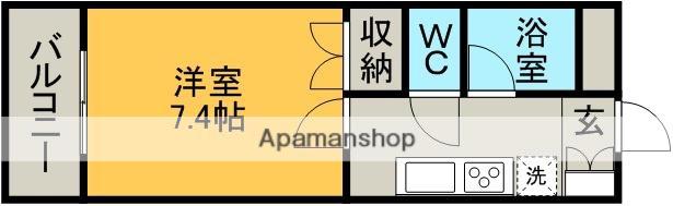 京町マンション(1K/1階)の間取り写真