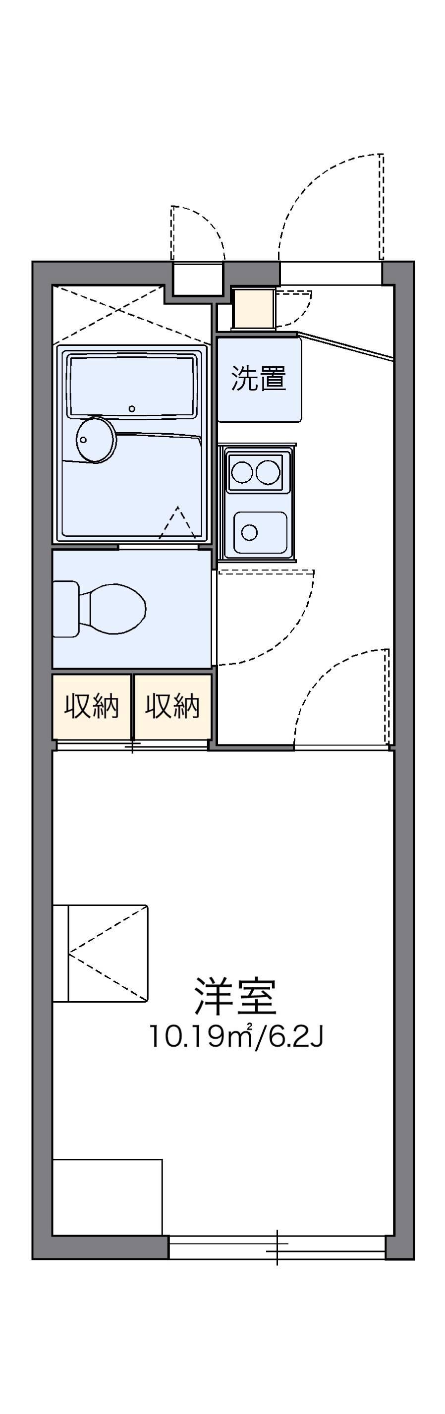 レオパレスNオオエ(1K/2階)の間取り写真