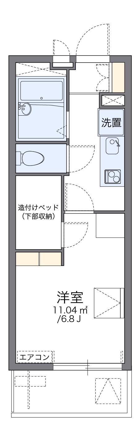 レオパレス水前寺(1K/1階)の間取り写真