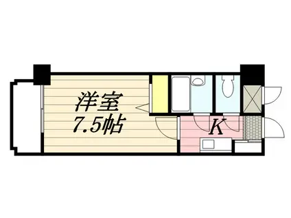 ラ・レジダンス・ド・パルム(1K/4階)の間取り写真