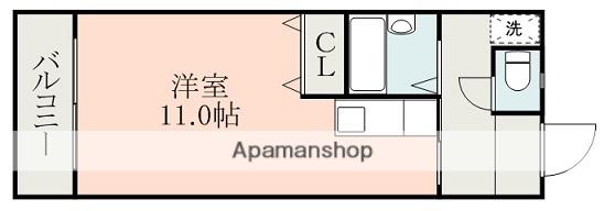 スリーピース(ワンルーム/3階)の間取り写真