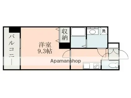 クロノス40新町Ⅲ(1K/11階)の間取り写真