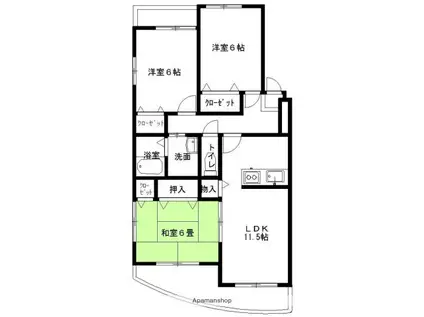 SUN LUCE(3LDK/4階)の間取り写真