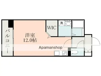 NS平成(ワンルーム/6階)の間取り写真