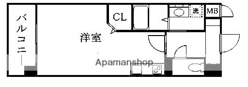 NS平成(ワンルーム/7階)の間取り写真