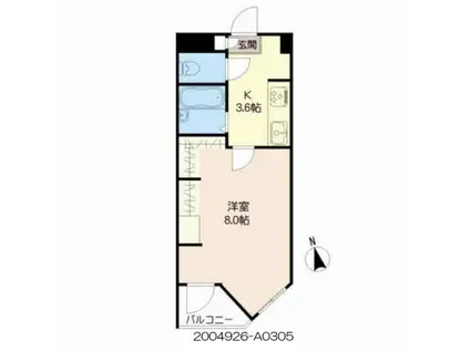 アプリーレ京町(1K/3階)の間取り写真