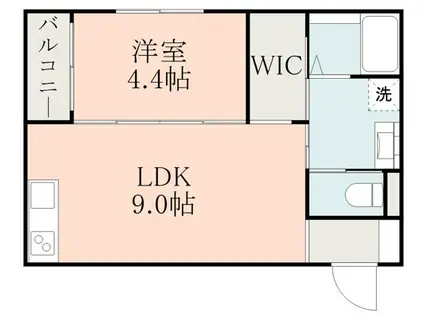 ラヴィ南高江(1LDK/1階)の間取り写真