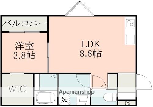 ブエナカーサ大津(1LDK/1階)の間取り写真