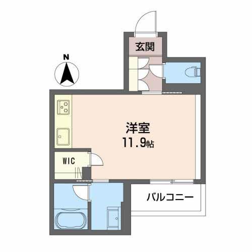 SHAMAISON新町T.H(ワンルーム/2階)の間取り写真