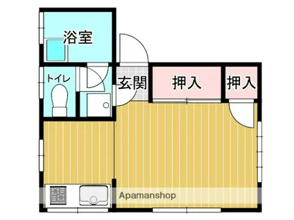 ルートサイド266(ワンルーム/1階)の間取り写真