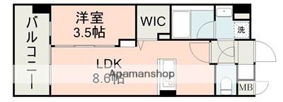 ELGRAND菊陽Ⅰ(1LDK/8階)の間取り写真