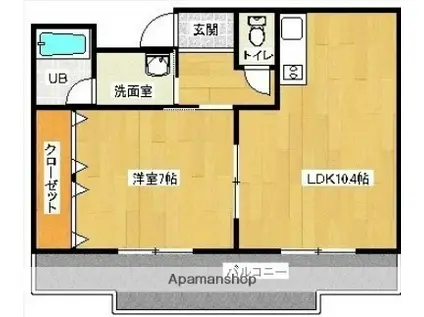 花しのぶ(1LDK/1階)の間取り写真