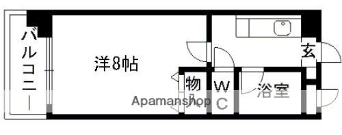 アビテ水前寺(1K/3階)の間取り写真