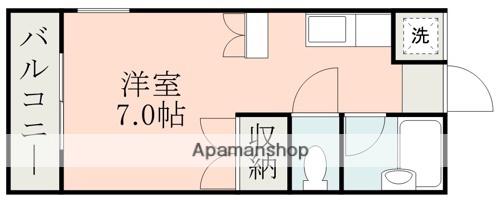 メモリアルハイツ(ワンルーム/1階)の間取り写真