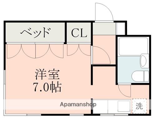 リーガルコートB(ワンルーム/4階)の間取り写真