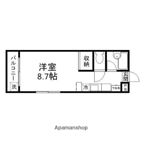 ロフティ藤崎(ワンルーム/3階)の間取り写真