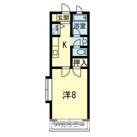 リーベムサシ(1K/1階)の間取り写真