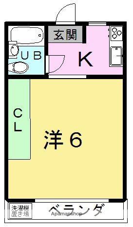 花立ハイツ(1K/2階)の間取り写真