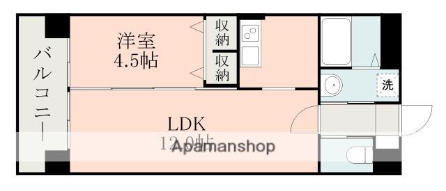グラッポロ(1LDK/3階)の間取り写真