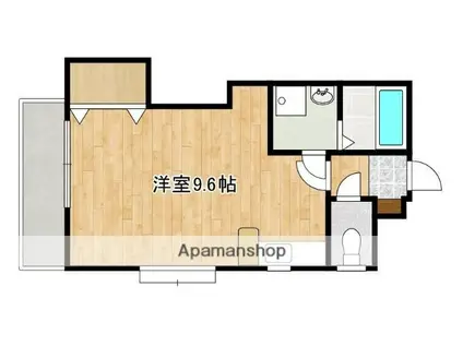 フォレストハイム新屋敷(ワンルーム/3階)の間取り写真