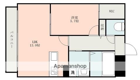 ノブハウス大津(1LDK/6階)の間取り写真