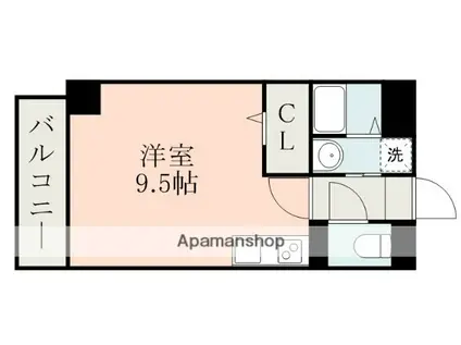 ダコタハウス世安(ワンルーム/8階)の間取り写真