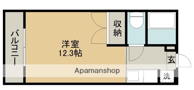プランドール(ワンルーム/1階)の間取り写真