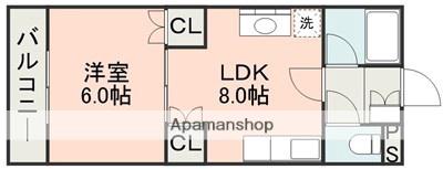 セジュール下南部(1LDK/1階)の間取り写真