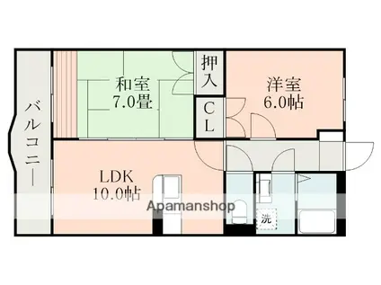 AVANDELAGARE(2LDK/3階)の間取り写真