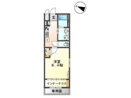 SーBLOOD OZU BASE(1K/1階)の間取り写真