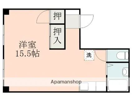 第2宮本ビル(ワンルーム/2階)の間取り写真