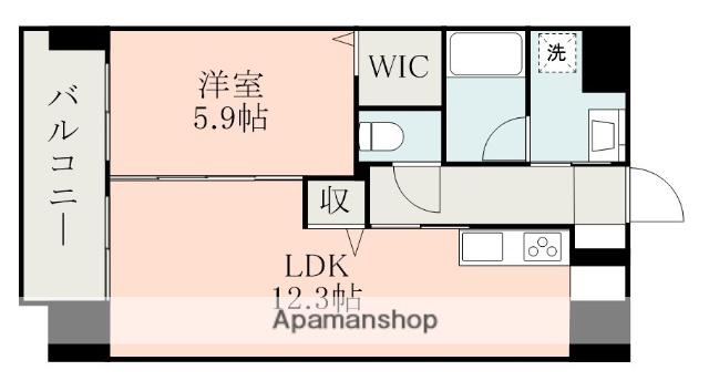 グレイスピア大津5(1LDK/6階)の間取り写真