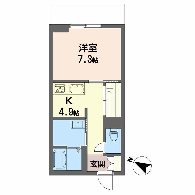 PARADISO本荘(1K/1階)の間取り写真