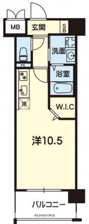 グランジュールⅠ(ワンルーム/4階)の間取り写真