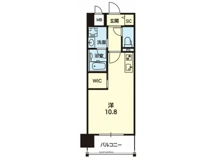 RJRフォレスト熊本駅南(ワンルーム/8階)の間取り写真
