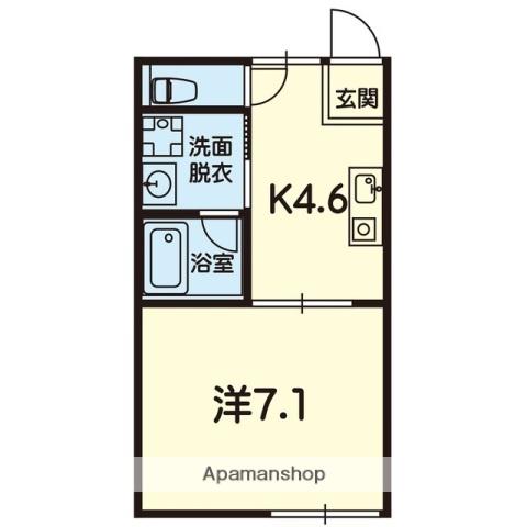 ZIN008(1K/1階)の間取り写真